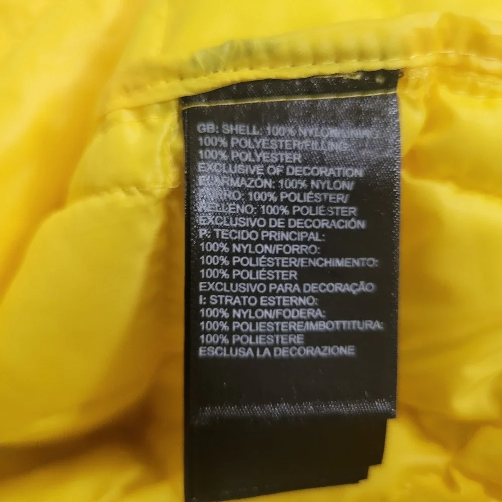 The North Face XXL ThermoBall Puffer Jacket Mens Yellow Black Colorblock Zip